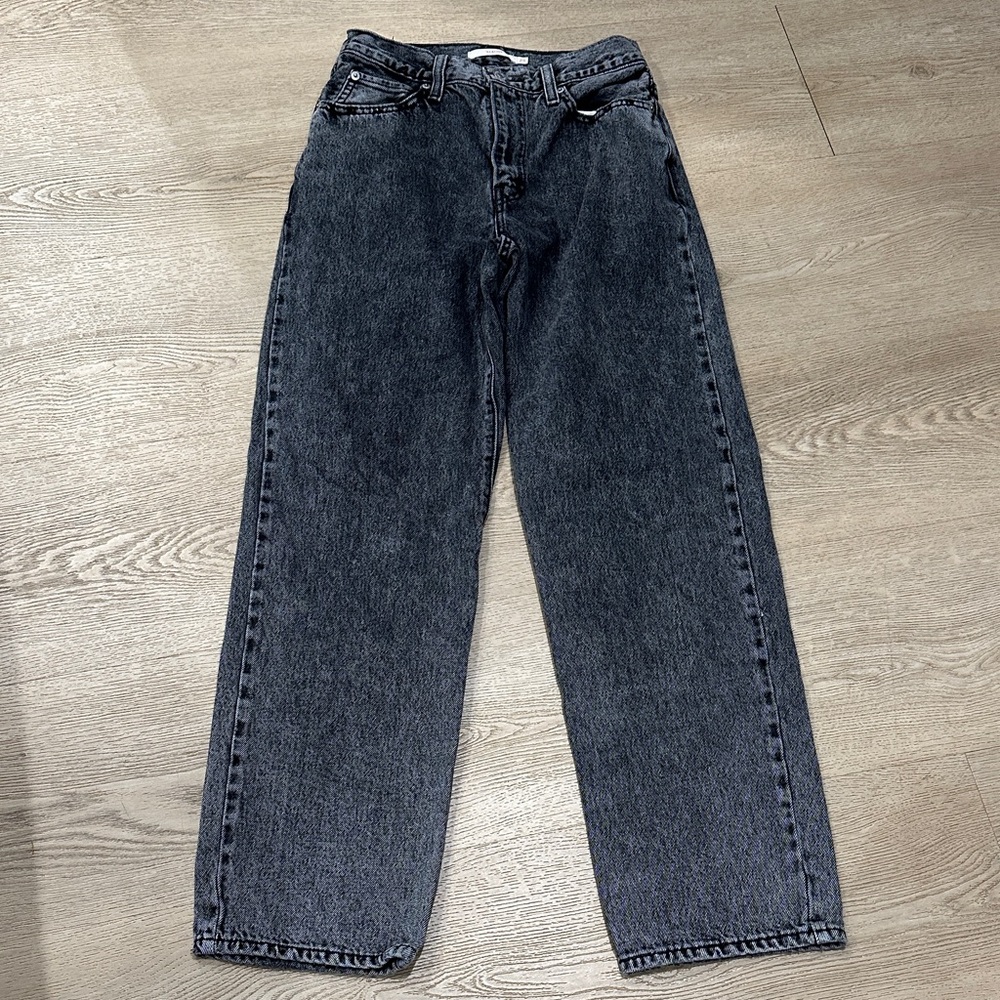 LEVI’S 94 Baggy distressed black jeans